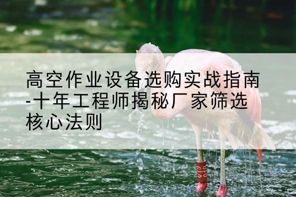 吉木乃剪叉式升降机厂家-高空作业设备选购实战指南-十年工程师揭秘厂家筛选核心法则