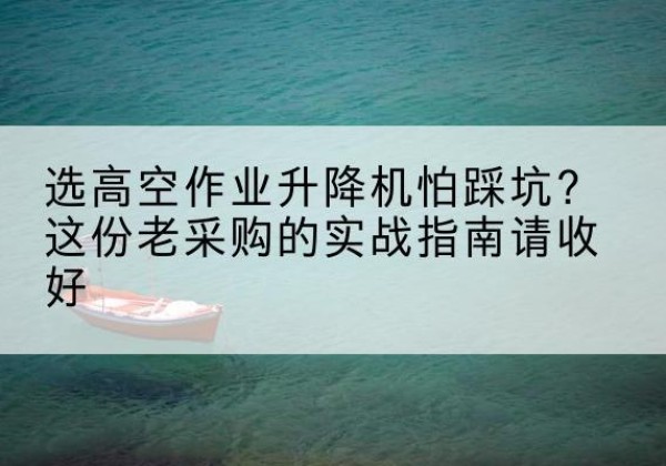吉木乃高空作业升降机厂家推荐-选高空作业升降机怕踩坑？这份老采购的实战指南请收好