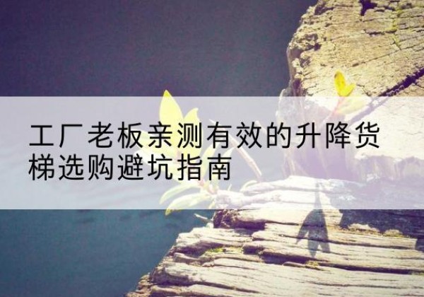 吉木乃升降货梯怎么选-工厂老板亲测有效的升降货梯选购避坑指南